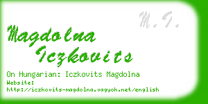 magdolna iczkovits business card